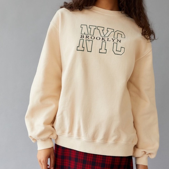 Urban Outfitters Tops - UO Embroidered Destination Crewneck Sweatshirt